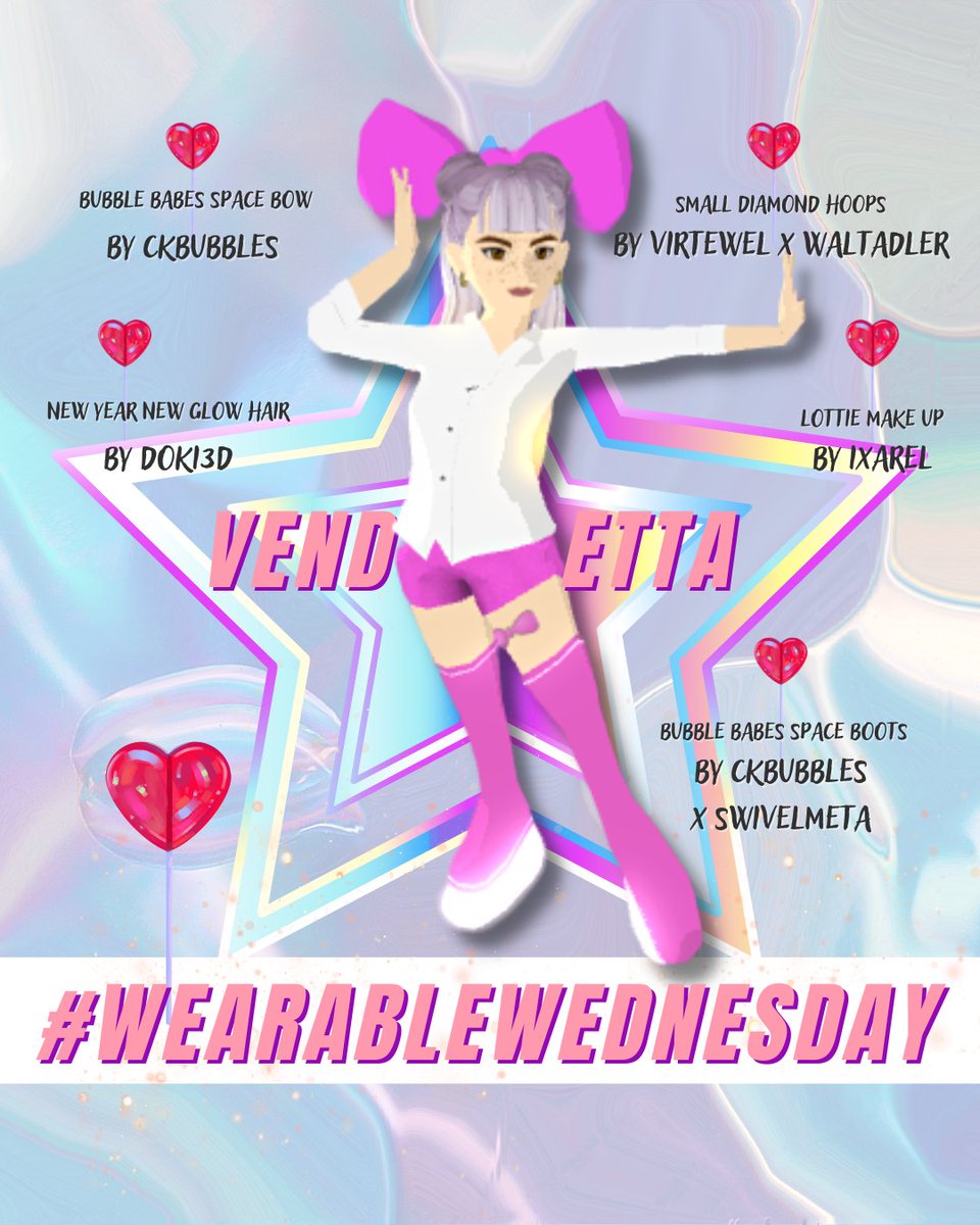 VeNdetta (@vendetta_dcl) on Twitter photo #WearableWednesday
Na <a href="/decentraland/">Decentraland</a>, às quartas, valorizamos os criadores da moda na Web3 💖
MakeUp by Ixarel
Cabelo by <a href="/Doki3D/">Doki 3D | Commissions Open</a>
Tiara by <a href="/iamckbubbles/">ckdesignedit / ckbubbles</a>
Brincos by @Virtewel X <a href="/walt_adler/">Walt Adler</a>
Botas by <a href="/iamckbubbles/">ckdesignedit / ckbubbles</a> X <a href="/swivelmeta/">swivelmeta</a>
@atrovenado <a href="/DCL_Brasil/">DecentralandBrasil</a>
#Metaverse #WearableWednesday
Na <a href="/decentraland/">Decentraland</a>, às quartas, valorizamos os criadores da moda na Web3 💖
MakeUp by Ixarel
Cabelo by <a href="/Doki3D/">Doki 3D | Commissions Open</a>
Tiara by <a href="/iamckbubbles/">ckdesignedit / ckbubbles</a>
Brincos by @Virtewel X <a href="/walt_adler/">Walt Adler</a>
Botas by <a href="/iamckbubbles/">ckdesignedit / ckbubbles</a> X <a href="/swivelmeta/">swivelmeta</a>
@atrovenado <a href="/DCL_Brasil/">DecentralandBrasil</a>
#Metaverse