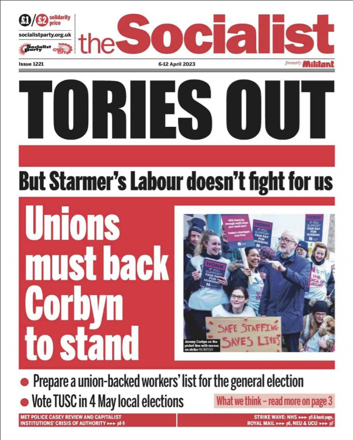 davenellist's tweet photo. Unions must back #Corbyn to stand – prepare a workers’ list for the general election https://t.co/XMziVkQuue via @https://twitter.com/Socialist_party https://t.co/l4WOWZmQ8V