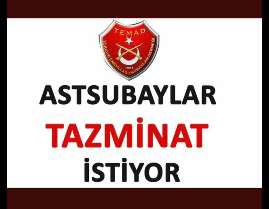 #AstsubayınaSahipÇık
Astsubay olarak  onurumla statü ve tazminat hakkımı istiyorum.

<a href="/RTErdogan/">Recep Tayyip Erdoğan</a> <a href="/dbdevletbahceli/">Devlet Bahçeli</a> <a href="/MustafaSentop/">Mustafa Şentop</a> 
@yilmaz_ismet58  
<a href="/kilicdarogluk/">Kemal Kılıçdaroğlu</a>  <a href="/meral_aksener/">Meral Akşener</a>
