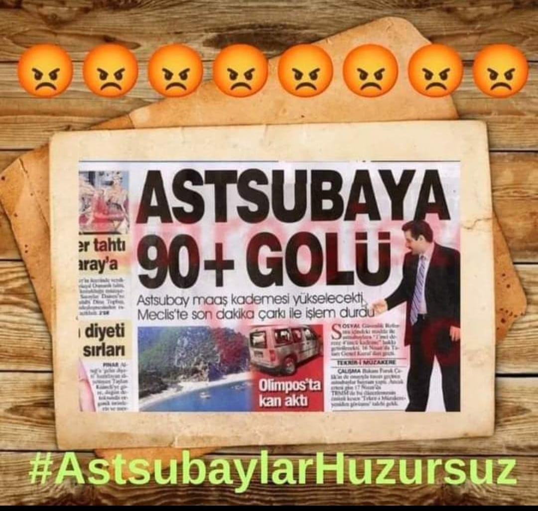 #AstsubayınaSahipÇık

Bir olmanın , iri olmanın , diri olmanın  tek yolu Astsubay Kültürü'nü yaymak , geliştirmek ve kutlu kılmaktır.

Doğruyu bilip de susan , dilsiz şeytandır.

#SatatümüzOnurumuzdur

<a href="/kilicdarogluk/">Kemal Kılıçdaroğlu</a>

<a href="/meral_aksener/">Meral Akşener</a>

<a href="/RTErdogan/">Recep Tayyip Erdoğan</a>
<a href="/dbdevletbahceli/">Devlet Bahçeli</a>