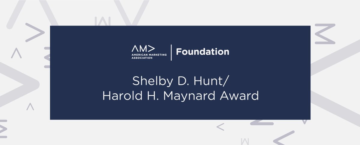 Congratulations to <a href="/jrk_wichmann/">JRK</a>, Nico Wiegand, and <a href="/ReinartzWerner/">Werner Reinartz</a>, winners of the 2022 Shelby D. Hunt/Harold H. Maynard Award for their Journal of Marketing article, "The Platformization of Brands" 👏👏👏

Learn more and view the other finalists here: bit.ly/3zu2hLd