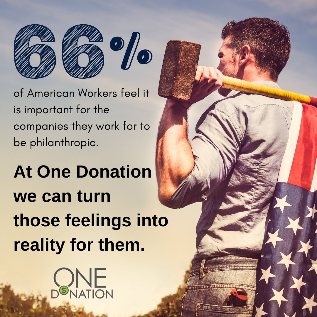 checkplayagain's tweet photo. Did you know there is a link between employee job satisfaction and organizational success?  One Donation's charitable giving platform allows your firm to connect to more than 1.7 million IRS vetted charities.  https://t.co/ZVgqkt8UBM https://t.co/5OgyYuWj14