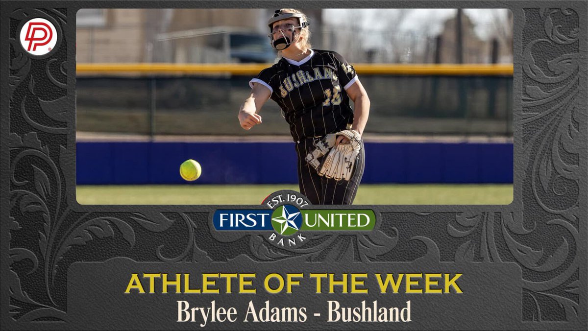 Congratulations to the <a href="/FUBTexas/">First United Bank</a> Girls 
Athlete of the Week: <a href="/bryleeadams13/">Brylee Adams</a> of  <a href="/LadyFalconSB/">Bushland Lady Falcon Softball 🥎</a>. Thank you to <a href="/Sutton1Stuart/">Stuart Sutton</a> for making this possible #txhssoftball. 📸 <a href="/RoyWPhotography/">Roy Wheeler</a> 
presspasssports.com/girls-athlete-…