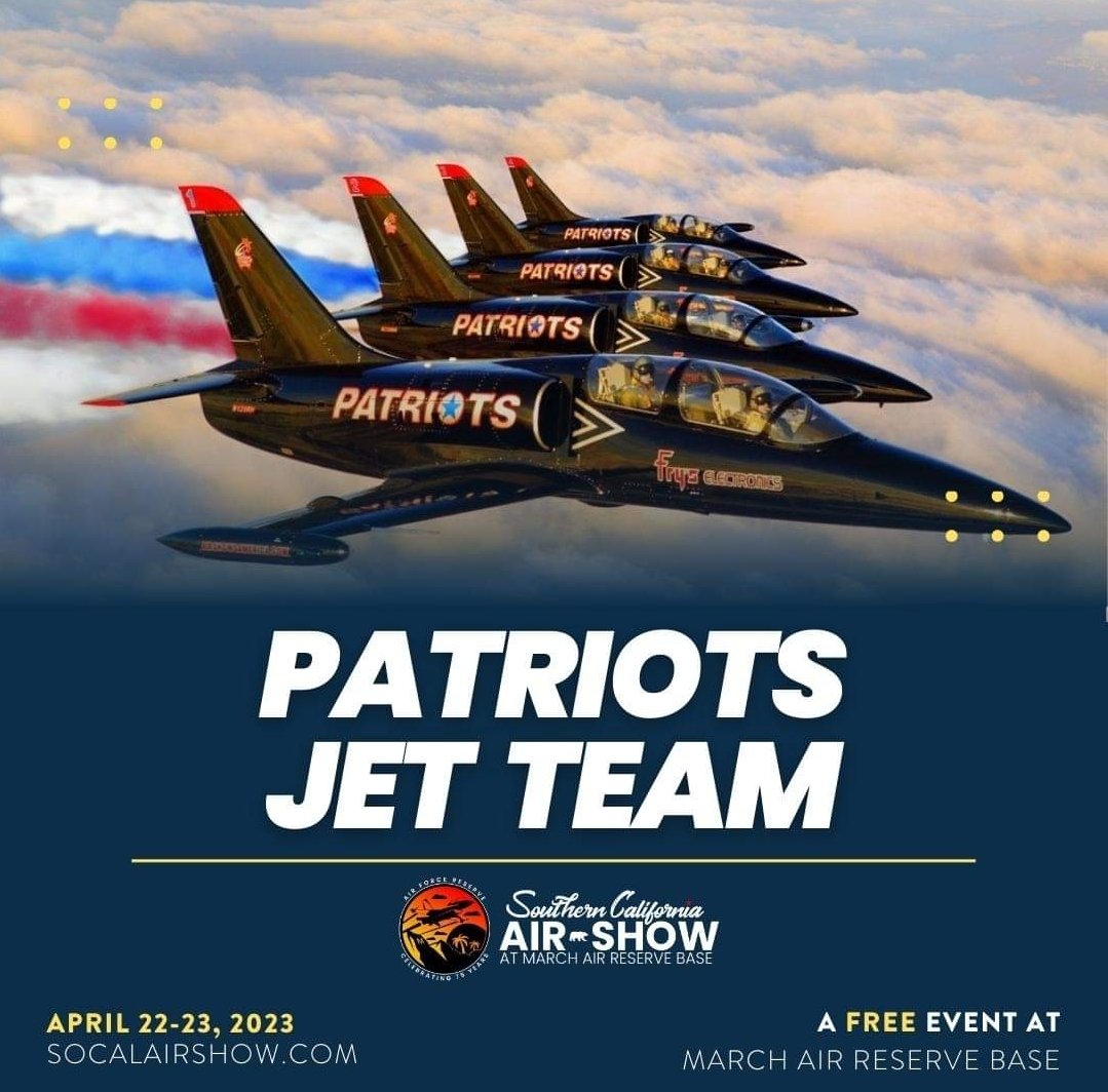March_ARB's tweet photo. FREE ADMISSION
FREE PARKING
Gates open at 0800
Show starts at 1000
Southern California Air Show happening April 22-23, 2023! Check out https://t.co/9cKWxxLsvt for more information!
#TeamMarch #socalairshow #airshow #airshowstuff #airshowsareback #SouthernCaliforniaAirShow https://t.co/FqhFivRGoY