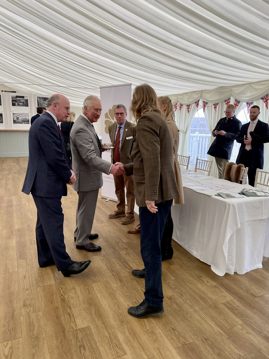 We had a tremendous time in Malton this afternoon introducing farmers from our #FarmfortheFuture programme to HM King Charles III. The King heard about how our support had helped these farmers move their business forward and take advantage of environmental opportunities 💚🌱🐄🐑