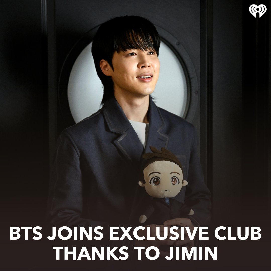 iHeartRadioCA's tweet photo. BTS has joined an exclusive club thanks to the success of Jimin’s single “Like Crazy.”  #Jimin #LikeCrazy https://t.co/JmIpdPpwa7 https://t.co/dk88StYFaz