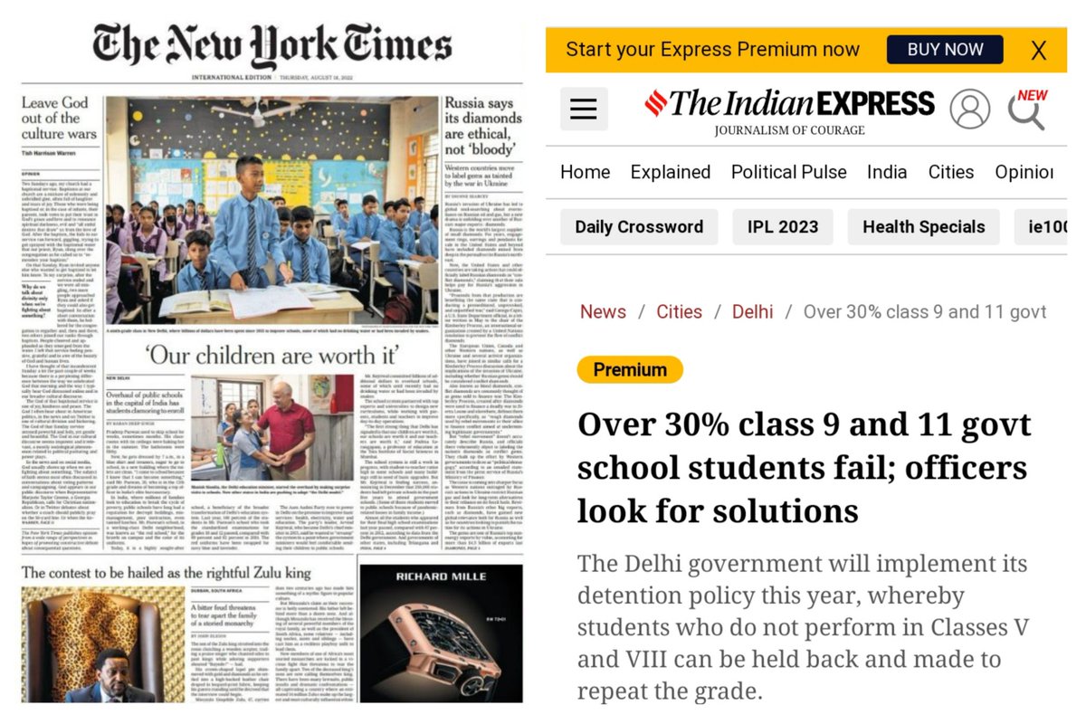 BijonDevNath1's tweet photo. To The 
#TheNewYorkTimes 
45 percent of the students
failed. publish about delhi
education report 2023 on the
front page of your newspaper.
view result. shame on you get
well soon. New York Times
#education #newspapers #USA #report #newyorktimes 
#eduvctionministerusa https://t.co/9tBUuHwVXp