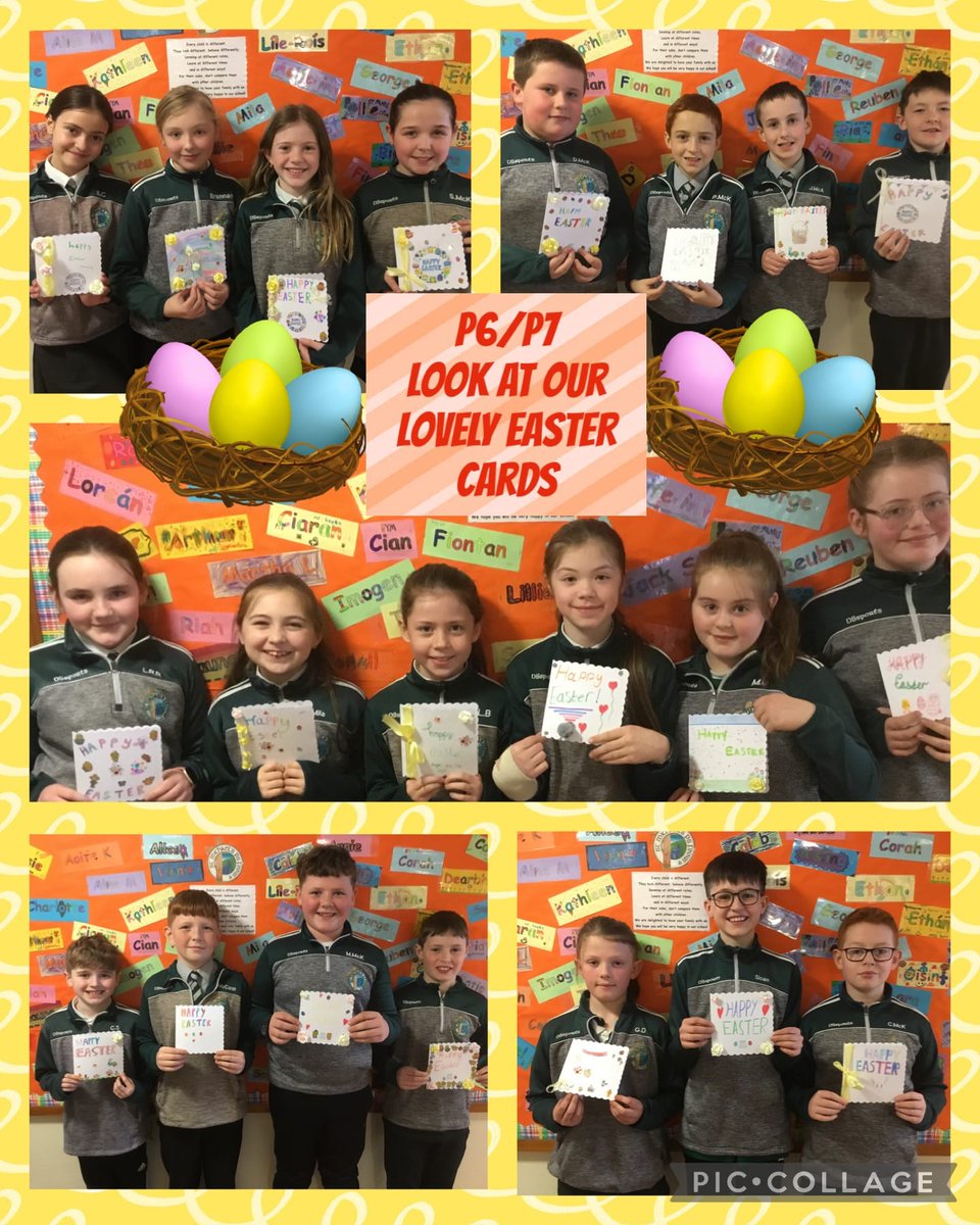 Our P6 and P7 girls and boys produced some beautiful Easter cards! Aren't they just fabulous?!