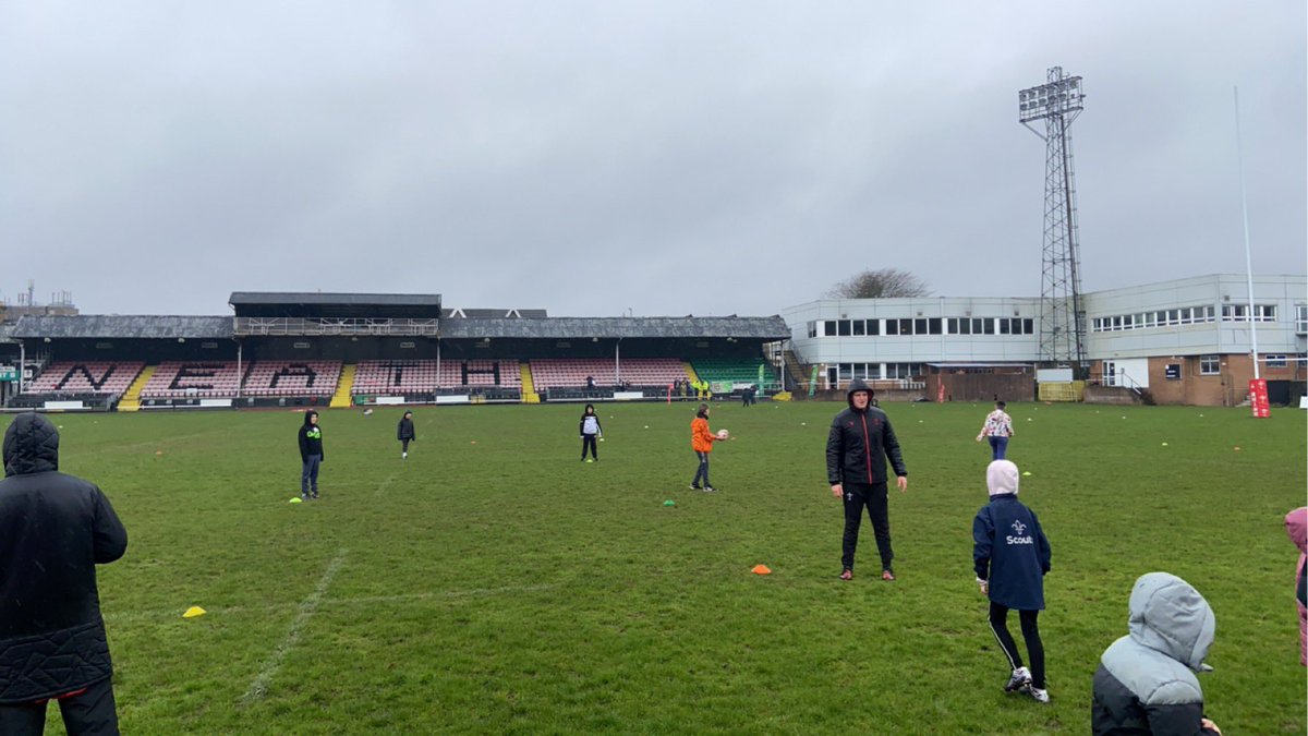 Great day at the Gnoll today for my second Fit, fed and fun camp. All participants showed excellent enthusiasm all day despite the weather. Also a big thanks to all the hub officers today, on fire🔥 <a href="/WRU_Community/">WRU Community - Wrth galon y genedl</a>