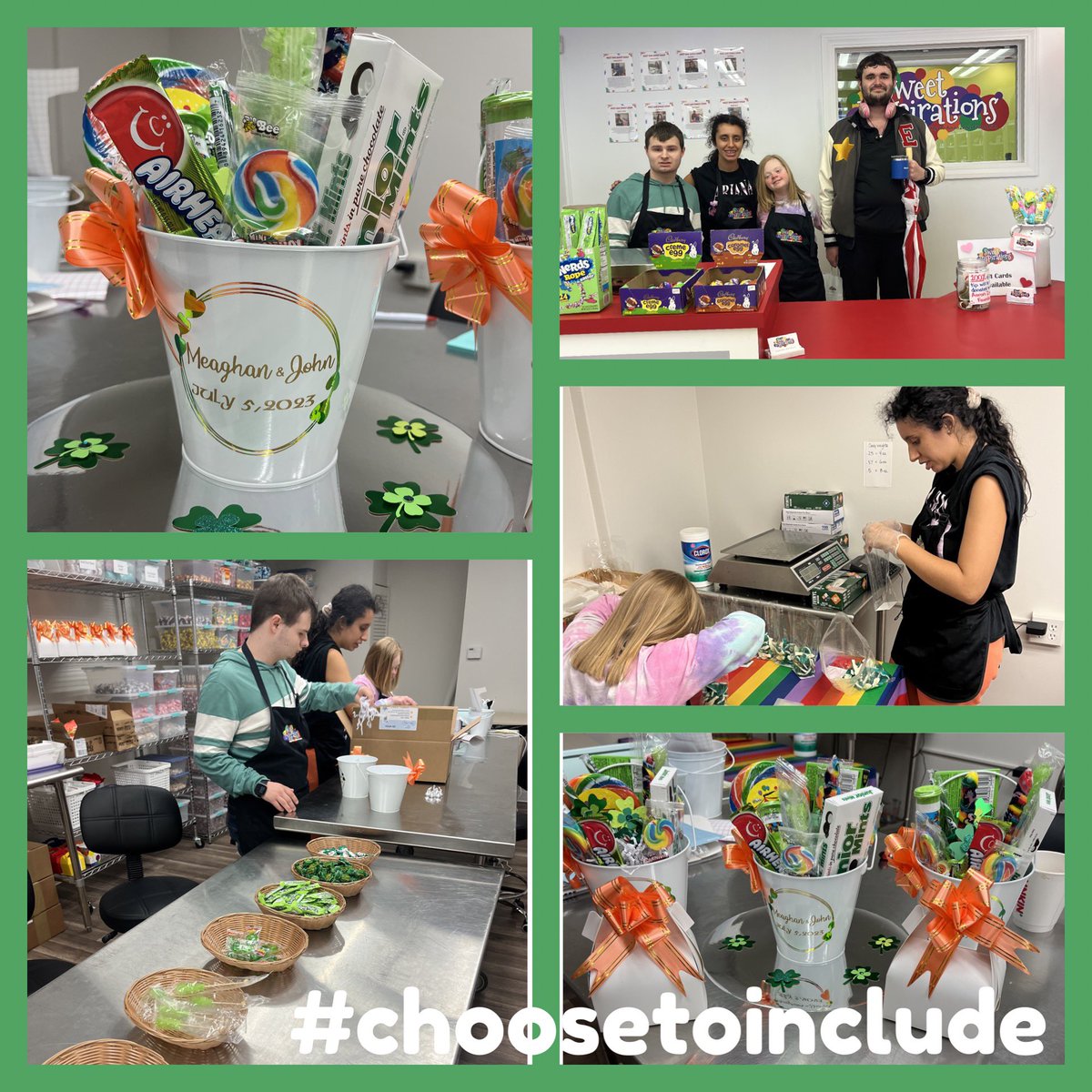 A very busy day at Sweet Inspirations today. Party favors, friends stopping by and packaging of candy! #InclusionIsSweet <a href="/FoundationZenus/">Aaron Zenus Foundation</a> @jwalsh_jennifer <a href="/MilfordCSUP/">MCSUP</a> @MilfordSchools @mpsSpedDirector