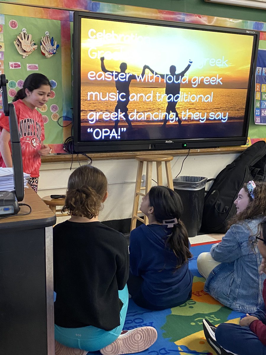 In our final presentation this week we learned about Greek Easter! #ewlearns <a href="/NorthSideEW/">North Side School</a> <a href="/mrs_cpulgrano/">Christine Pulgrano</a>