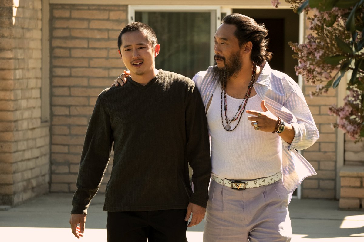 netflix's tweet photo. BEEF is stacked!  

Steven Yeun and Ali Wong are joined by Ashley Park, Justin H. Min, Joseph Lee, Young Mazino, David Choe, Patti Yasutake, Maria Bello, Mia Serafino, and Remy Holt in the darkly comedic series, that is Certified Fresh!

Premieres in 12 hours! https://t.co/r4ZAZpJsOx