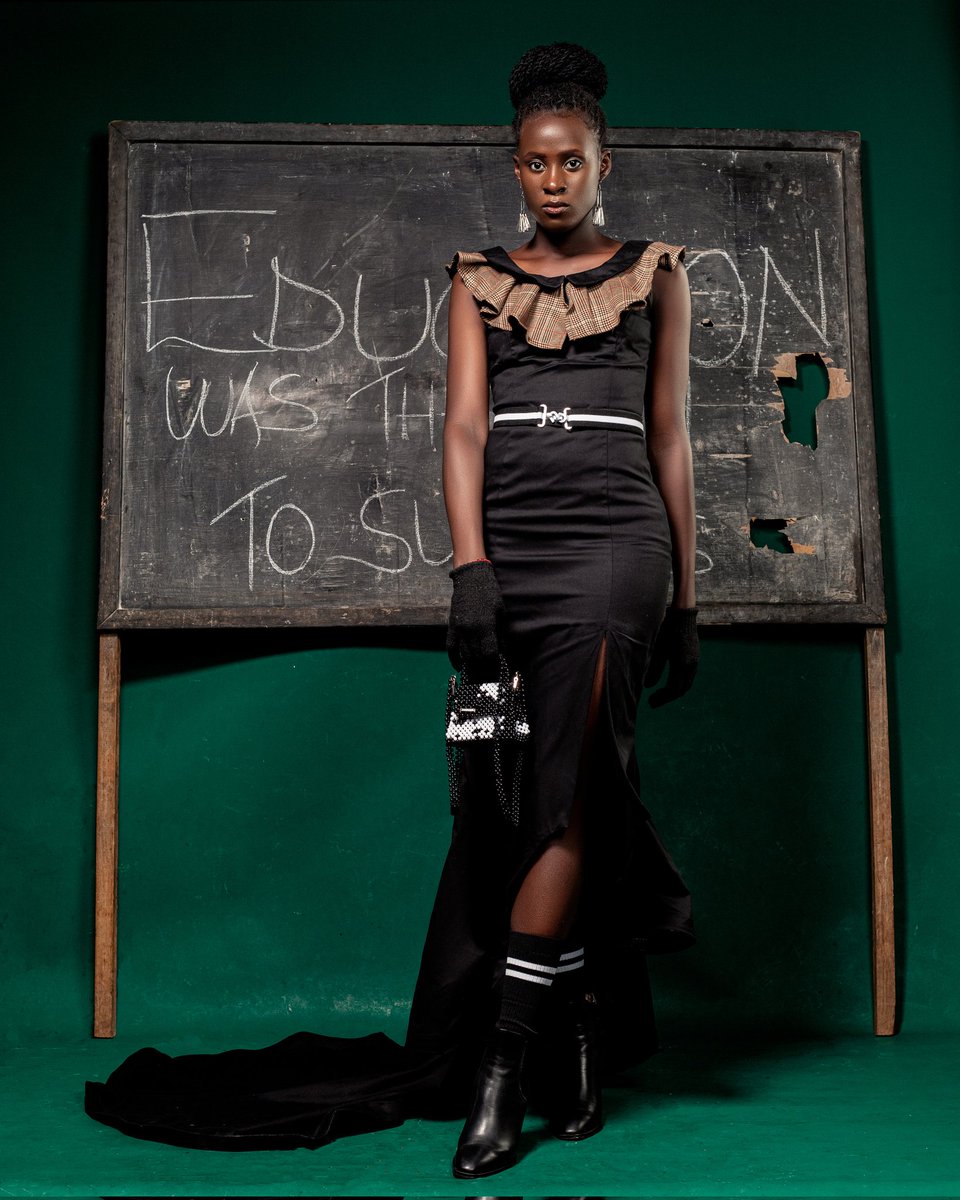 SeamlineA's tweet photo. SSUUBI  //  LOOK 5
One principle pass look. Math Paper 1 Dress

Look 5 available for sale on https://t.co/POqs8kjO5Y @glitter_trotter 

Photographer; @mugumegrace 
Accessory designer; @myworld_ofcraft 
Bag from @hawazgallery 
Model; @mrlorna 
Cc. @recordsfashionschoolug https://t.co/WKiwIuGwSw