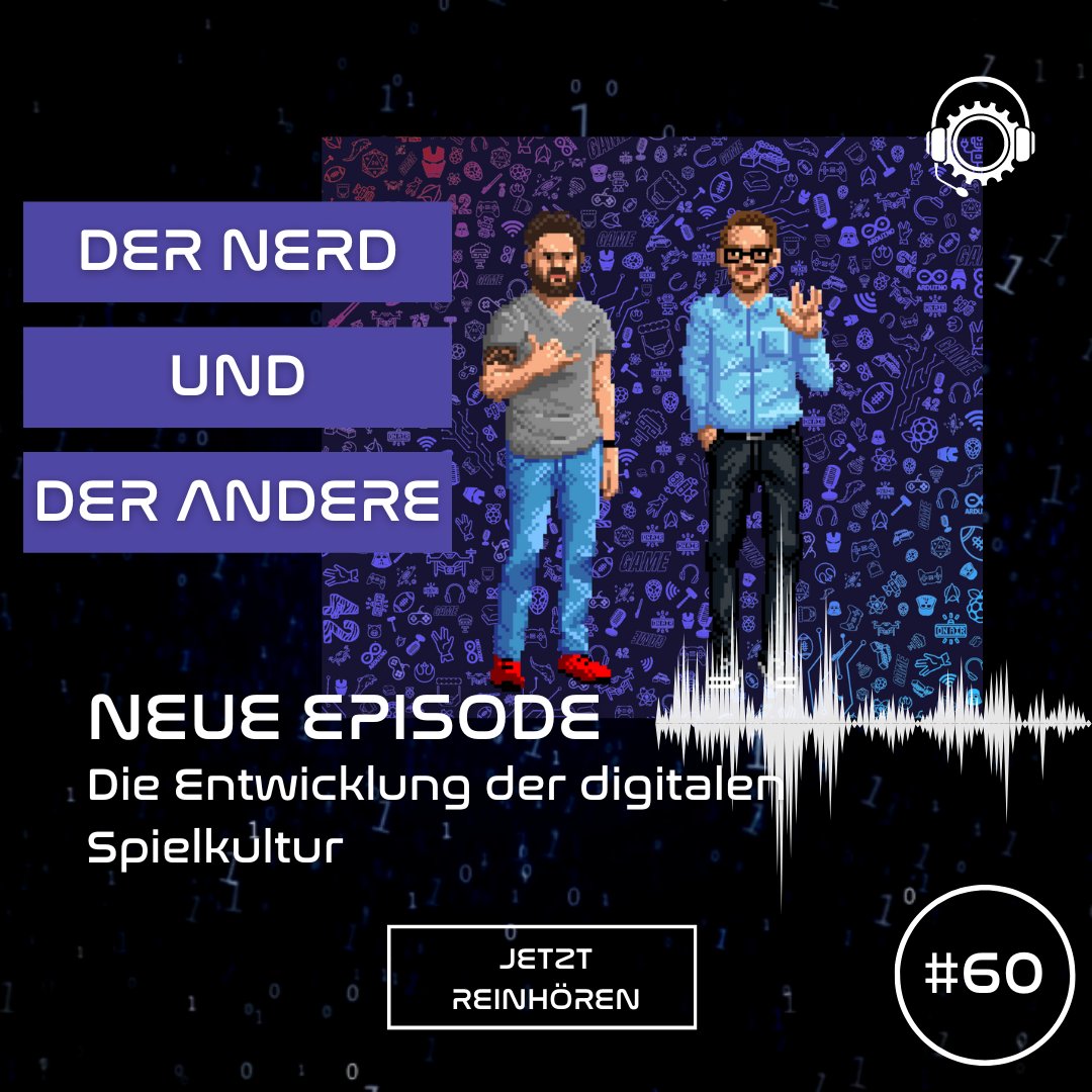 Hey Leute,
bei "Der Nerd und der Andere" geht es diesmal um die Entwicklung der digitalen Spielkultur und wir schwelgen in Erinnerungen an unsere Kindheit und Jugend. Vom Commodore 64 über Cartridges und DOS bis hin zu den heutigen High-End-Spieleplattformen.
