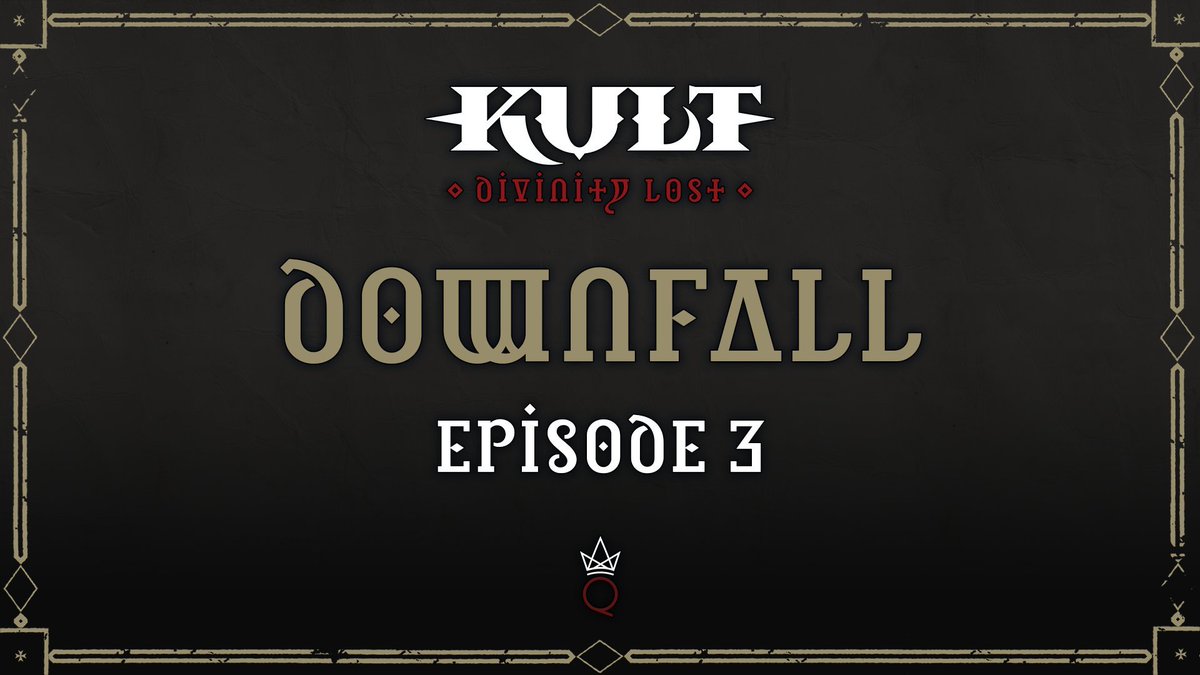 QueensCourtRPG's tweet image. Episode 3 of our playthru of @KultRPG - Downfall (minus the unfortunate power cut) is now on YT! Please be mindful of all content warnings before you enjoy, fam. #kultdivinitylost #TTRPGs