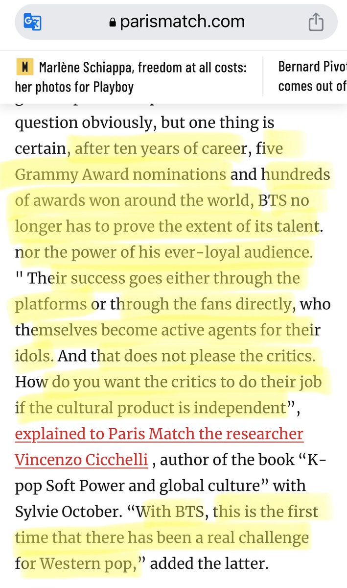 setiogi's tweet image. “[@BTS_twt’s] success goes either thru the platforms or thru the fans directly, who themselves become active agents for their idols.
THAT DOES NOT PLEASE THE CRITICS. How do you want the critics to do their job if the cultural product is independent.”
-@VCicchelli via @ParisMatch