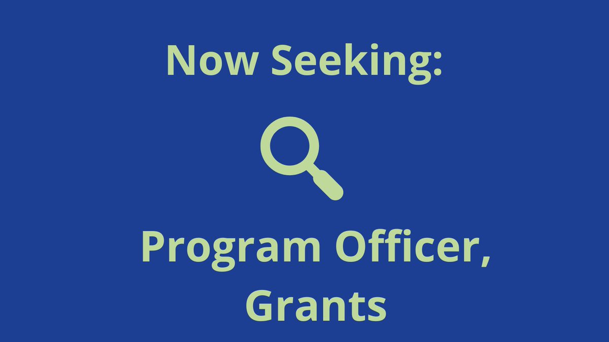 We're looking for a Program Officer, Grants!

Apply by May 1 for best consideration: bit.ly/3GfODiA #NonprofitJobs #MarylandJobs #JobSeekers