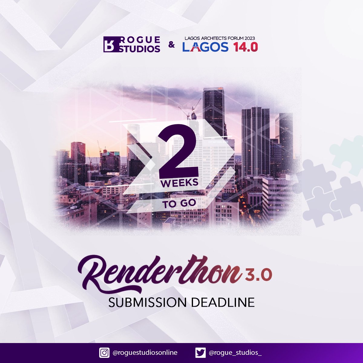 roguestudioshq's tweet photo. Hey 3D Artists,

The Renderthon 3.0 submission closes in 2 weeks 

How's it coming? Tell us  👇🏾🙃

#roguestudios #wherevisualizationmeetsreality #visualisedbyrogues #renderthon3 #renderlovers #rendercompetition https://t.co/TJ0ULGdGIW