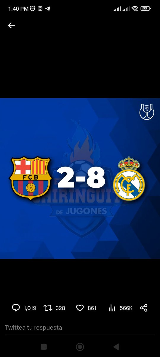 aberris1's tweet photo. @elchiringuitotv Este fue mi resultado... Hala Madrid... https://t.co/xxd08zLdki