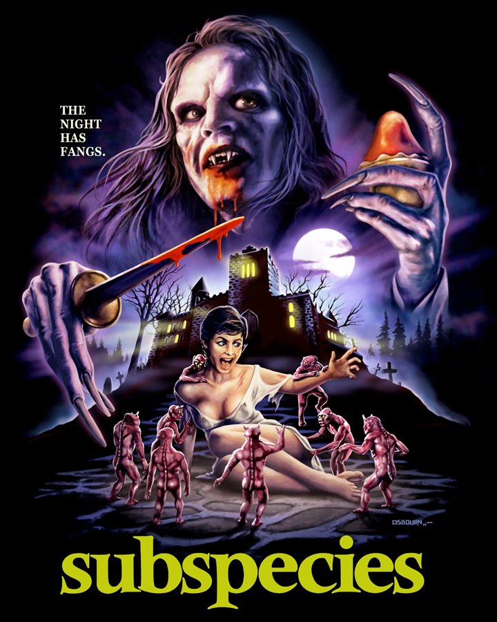 ReelFeelsPod's tweet image. Joining @TubiTuesday in some #Subspecies fun!  So let’s get some rewatches goin! 

Subspecies (1991) on Blu-ray / @Tubi 

Three students get caught in the struggle between a good vampire and his evil brother in the Transylvanian mountains.