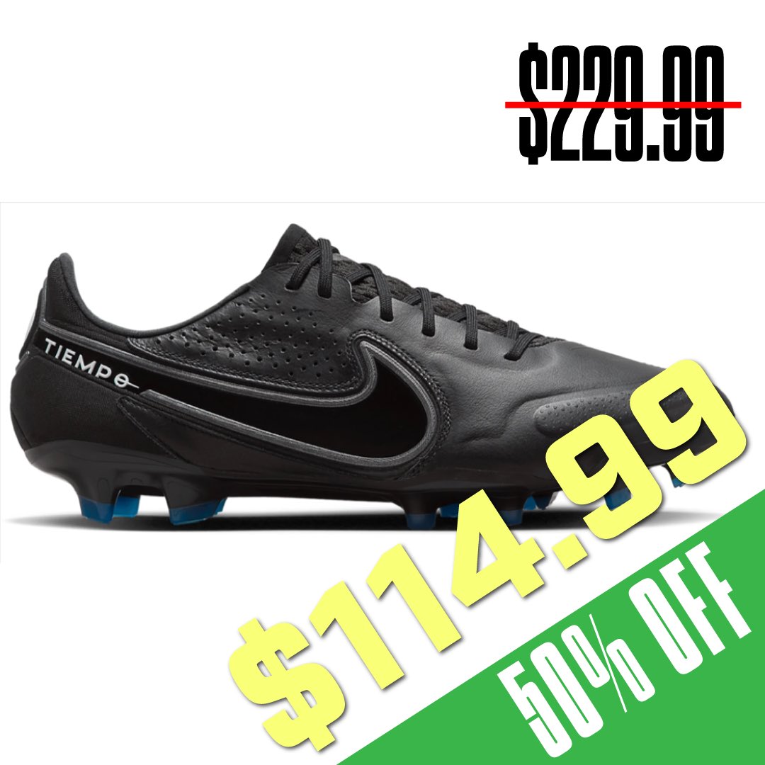 3rdCoastSoccer's tweet photo. You can never go wrong with an all-black cleat! The snug fit to your foot along with the soft feel on the ball, this is a pair of cleats you don’t want to pass on! https://t.co/p3stcUFnxG