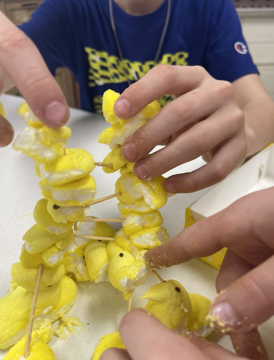 JennLhouston's tweet photo. Love our PEEPS. Peep tower challenge in third grade was fun, sticky, &amp; delicious. @jessicalong2015 @NobleLocal_SD @AppSTEMCollab  @OSLN #ZepSTEM #StemStrong23 https://t.co/mi5cfq9sp9