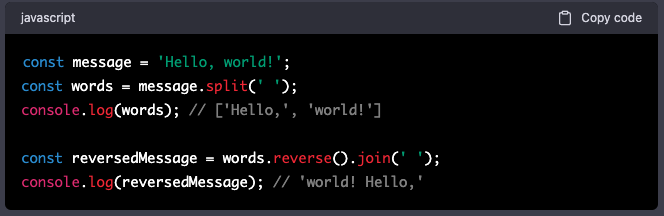 zero2hero_uk's tweet image. Javascript Tip: Use the String.prototype.split() and Array.prototype.join() methods to manipulate strings and arrays.
#FrontendEngineer
#ModernJavaScript
#JSLibraries
#WebProgramming
#FrontendDesign
#WebApps
#ReactHooks
#JSFeatures