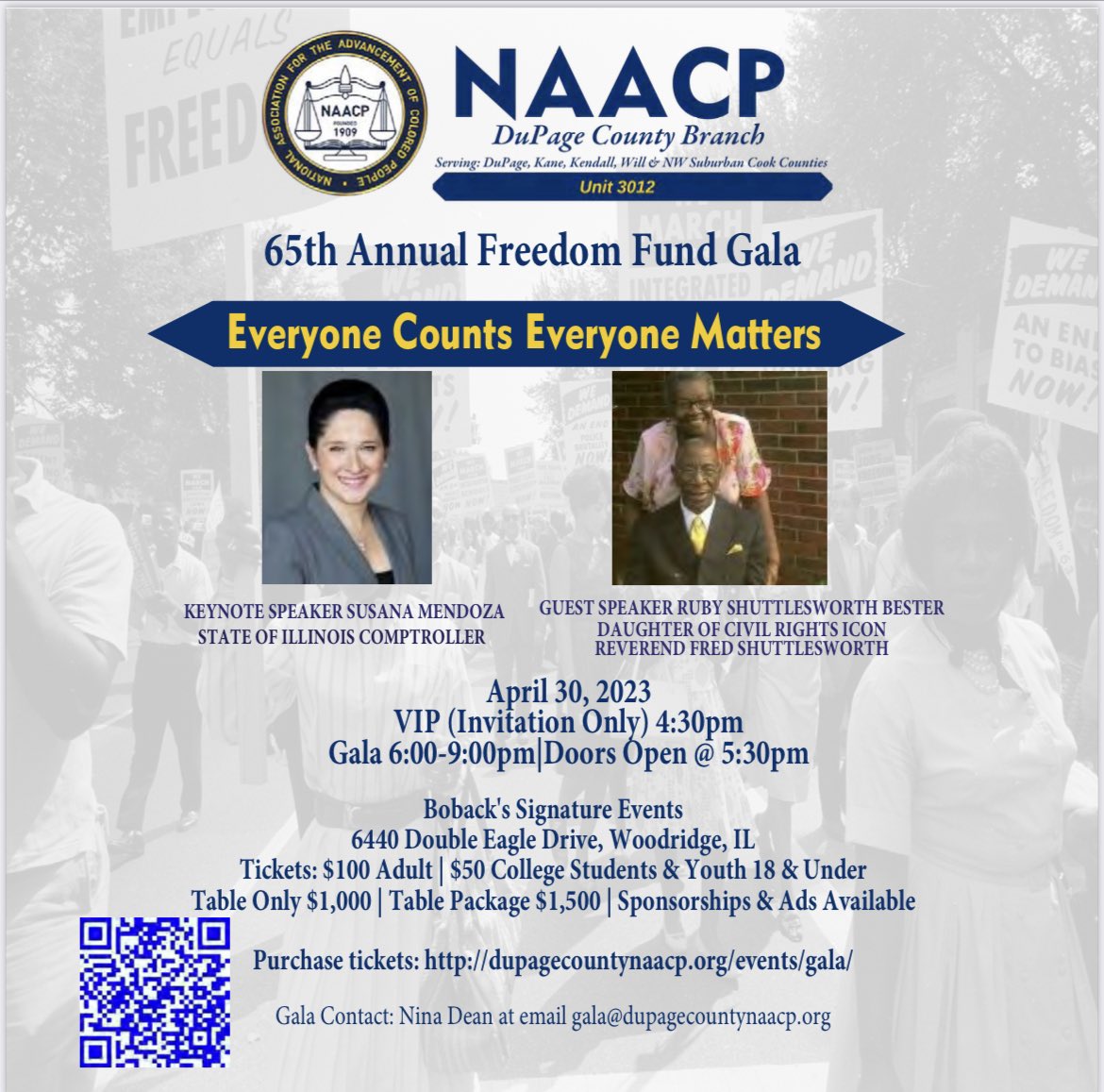 Excited to be the keynote speaker for the <a href="/dupagenaacp/">DuPage County NAACP</a>’s 65th Annual Freedom Fund Gala. #twill