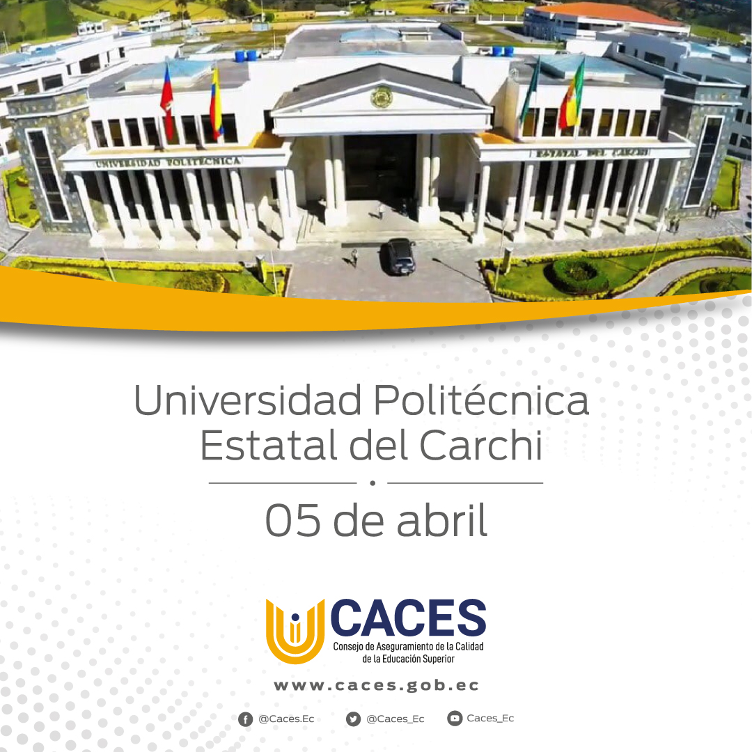 Caces_Ec's tweet photo. 📷Saludamos a la Universidad Politécnica Estatal del Carchi y destacamos su labor y aporte al Sistema de Educación Superior del país. https://t.co/uaiC9lE4t6