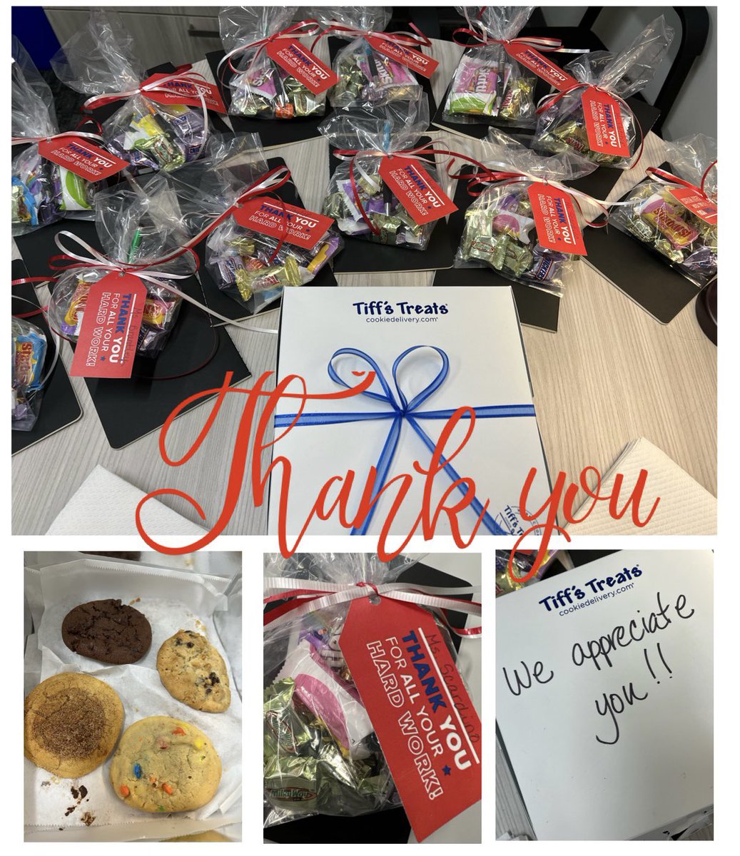 sunshinescardi's tweet photo. How SWEET it is to be loved by you! 🎶Thank you @HumbleISD_KMS @PrincipalCurl @jsingle71 for all the SWEET TREATS &amp; @tiffstreats for #ParaprofessionalDay! We are so #Blessed!!🍫🍪 #KMSCougarPride #FeelingLoved https://t.co/Yj43sSqCNT