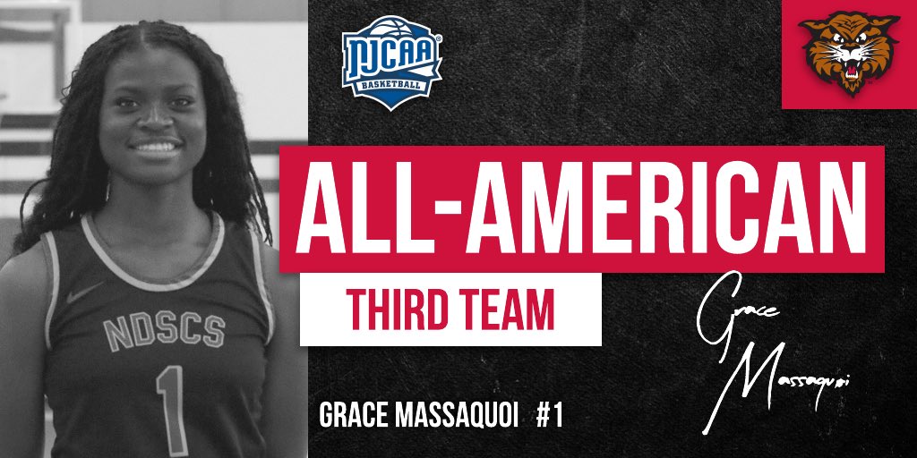 🚨ALL-AMERICAN🚨

Grace Massaquoi is named 3rd team D1 NJCAA All-American for the Wildcats‼️🐾

njcaa.org/sports/wbkb/20…

All-Conference ✔️
All-Region ✔️
All-American ✔️