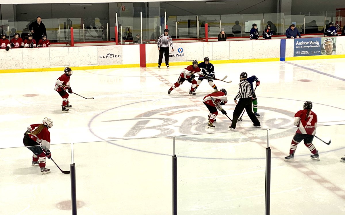 Need a Fact Check from school officials... but Grizzlies fans believe puck just dropped on first ever <a href="/mdjh/">MDJH</a> Girls Junior High game vs St Peter's #GoGrizzlies