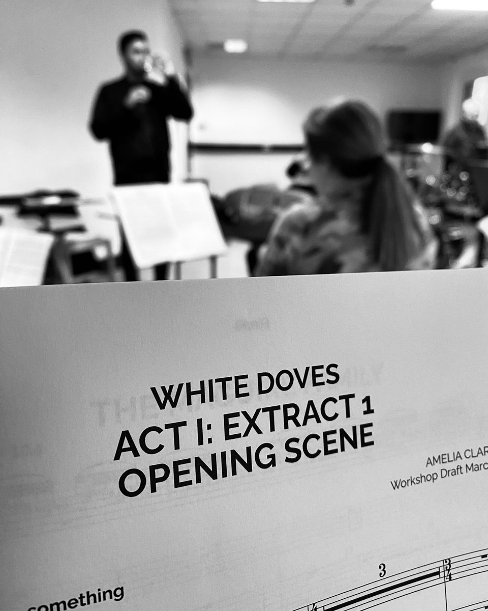 SixDanceCo's tweet photo. A couple of weeks ago saw us workshop some of the original music for our upcoming production of White Doves by composer @AmeliaClarkson_ under the baton of Jonathan Mann https://t.co/Q6OXD7qhiO