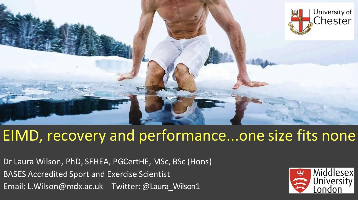 Laura_Wilson1's tweet photo. A real pleasure to be invited back to speak to my old stomping ground to speak to @SESChester students this afternoon about #EIMD #recovery and #cryotherapy Lovely to see some familiar faces &amp; to speak to a new generation of #SportScientists https://t.co/dTbyj7EvQF