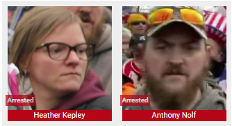 SeditionHunters's tweet photo. Heather Kepley and Anthony Nolf ARRESTED https://t.co/g56iq7KIWp https://t.co/IQSqVoTGP2