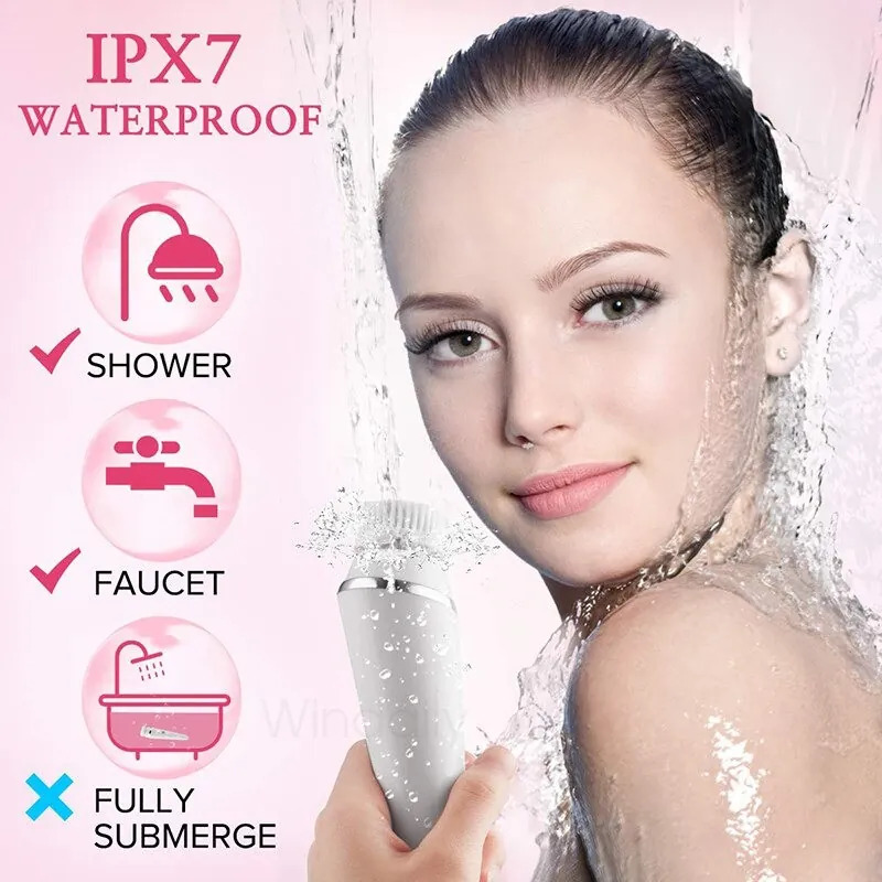 Facial Cleansing Brush, Xawy& Rechargeable Waterproof Face Brush 360° Spin Face Scrubber with 3 Modes 4 Face Brush for… #facial #facials #facialcare #facialmassage #facialskincare #facialtreatment #facialwash #facialrejuvenation #facialbrush #facialbrushes