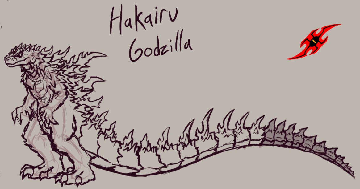 KaijuReaper's tweet photo. i.. also made a few tweaks to my #HakairuGodzilla concept sketch
some more noticeable not so much. hope he looks nice so far
still thinking of renaming his story though..
#ゴジラ #Godzilla #Kaiju #Daikaiju #Fandesign https://t.co/fKIXJfEYZl