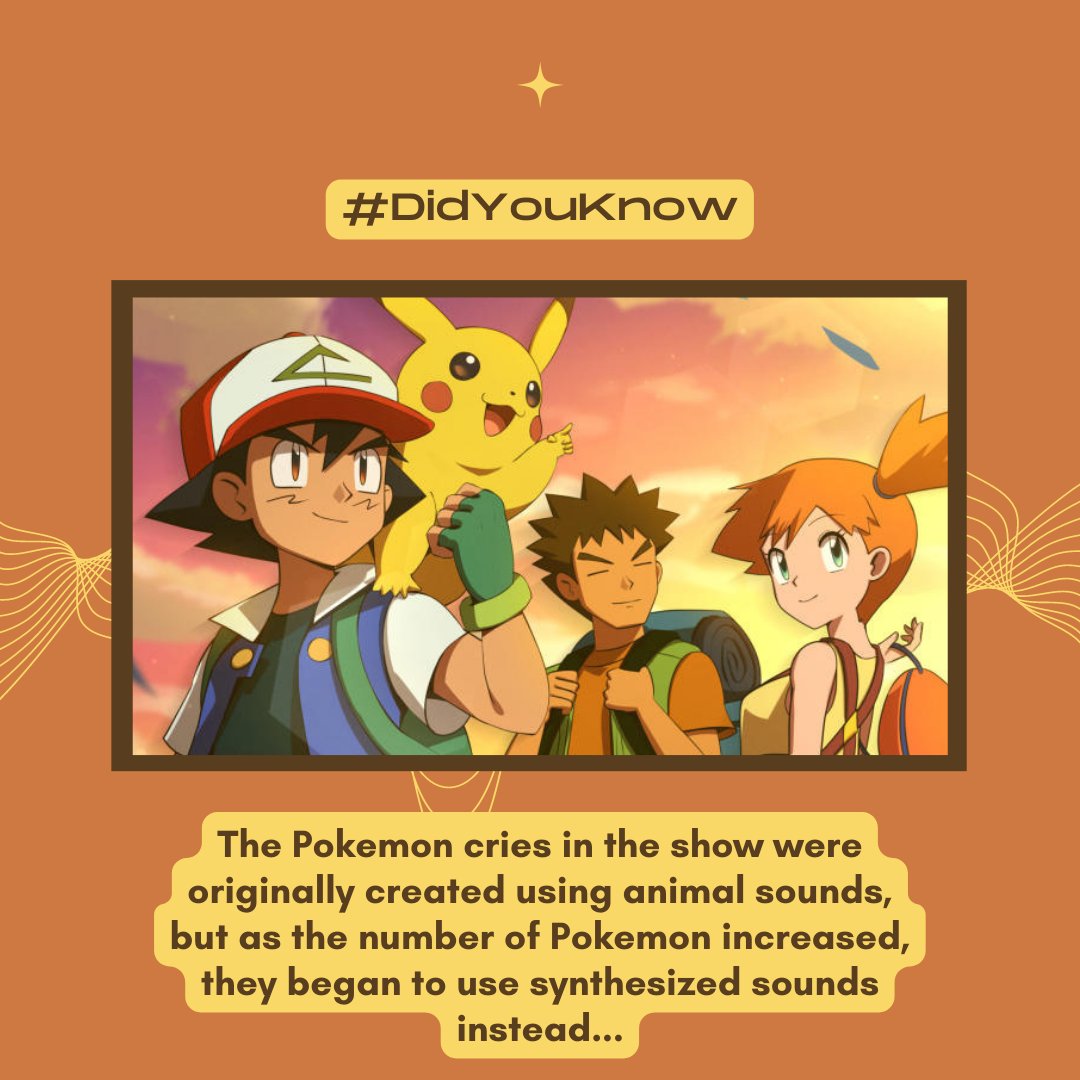 AudioDesignDesk's tweet photo. Gotta catch this fun fact! 😉💁♂️
#pokemonfacts #didyouknow #funfact #pokemontrivia #sounddesign #animelovers #pokefans #tvshowfacts #audioproduction #funfacts #soundeffects #sfx #cartoontrivia https://t.co/dYHcOMkZN2