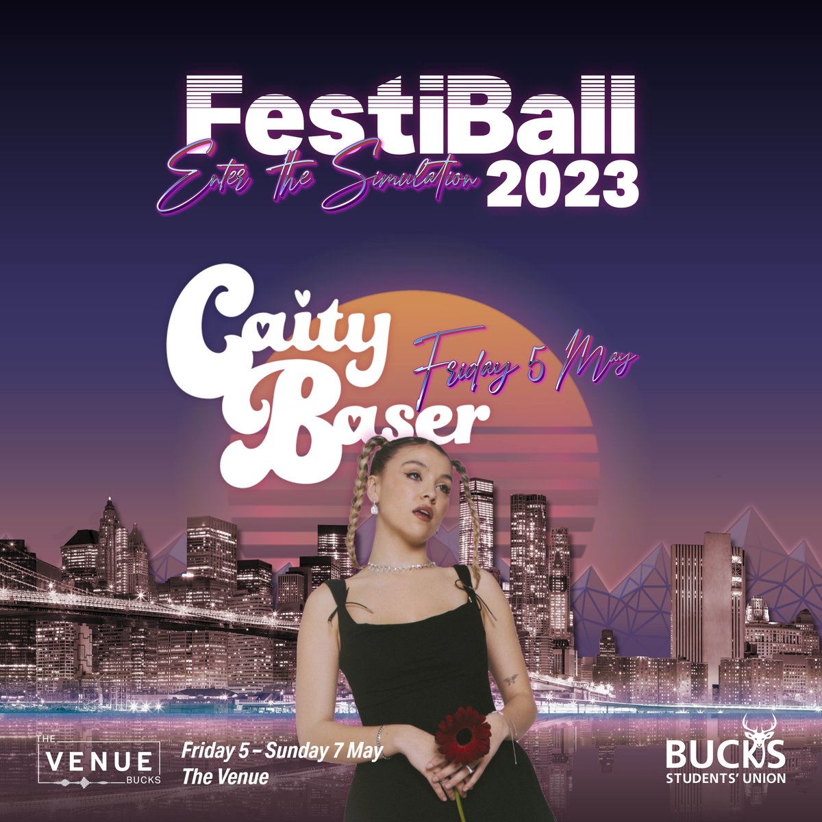 SURPRISE - our penultimate #BSUFestiball announcement is here! 🤪 We are SO excited to say that <a href="/BaserCaity/">CaityBaser</a> is joining us to headline the Friday night of FestiBall 2023 🤩

Bucks student’s get free entry to this event all weekend; public and alumni tickets are on sale now ‼️