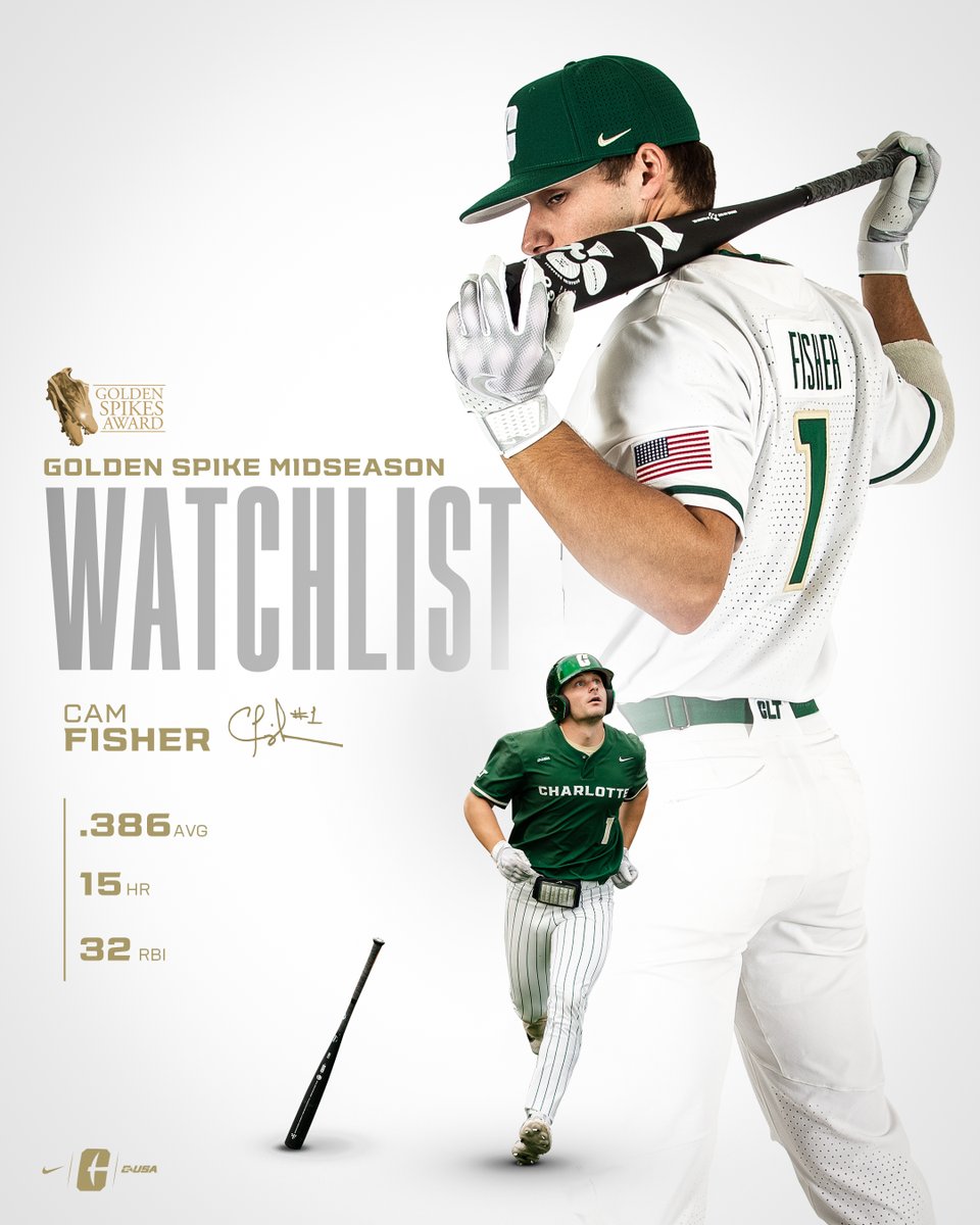 Our very own Cam Fisher has played his way onto the @USAGoldenSpikes Midseason Watch List! Congrats @32CamFisher! #9ATC | #GoldStandard