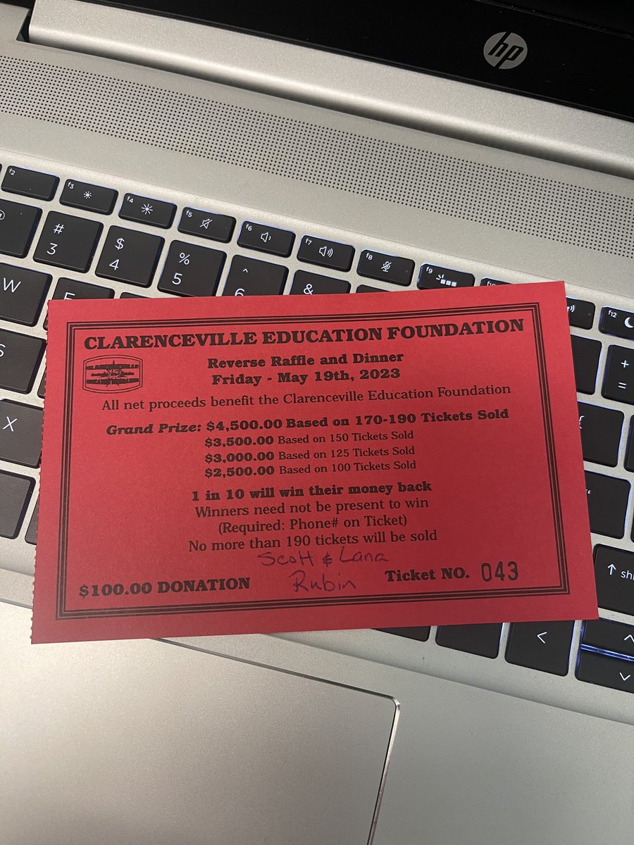 Looking forward to supporting our district’s education foundation!! ♥️🎟️🎟️ #CSD_AllMeansAll #education
