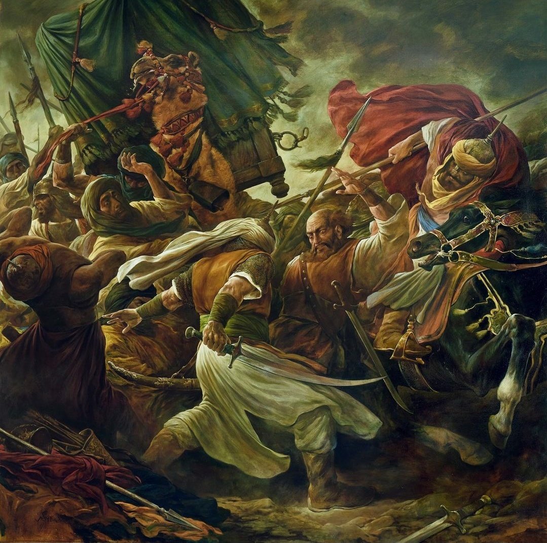 showbbar_07's tweet photo. وسط جنگ جمل تا که حَــسَــن تیغ کشید
همه گفتند که حــیــدر پسرش هم شیر است..

(اثر جدید روح الامین از پهلوان جنگ جمل امام حسن مجتبی علیه السلام) https://t.co/nVcHBH59sJ