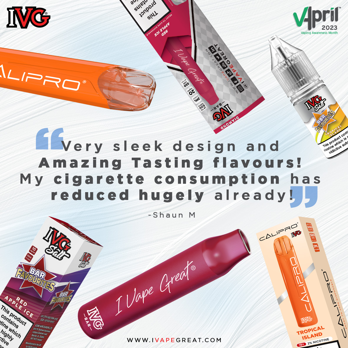 ivgeliquids's tweet photo. Incredible flavours are key to help people stop smoking, and at #IVG we know about great flavours!

#ivapegreat #Vapril #quitsmoking #nicsalt #smokefree #IVGBar #IVGSalt #vapingworks #VApril2023 https://t.co/YrWAcbkeJw