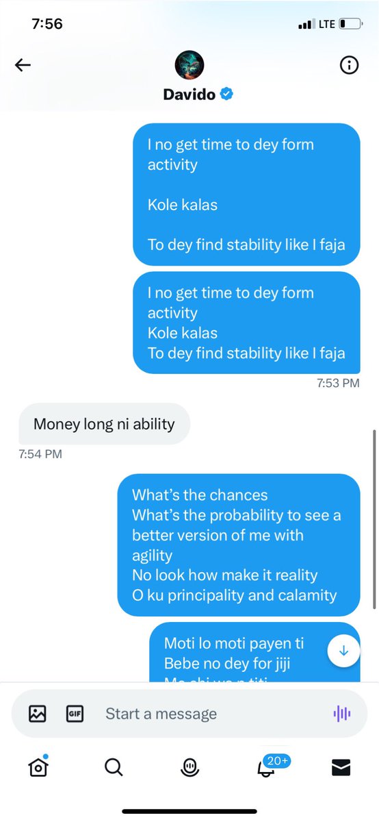 Just__Halal's tweet photo. Asake in Davido’s Dm.

You just can’t hate Davido. 🥹 https://t.co/wOHL0hEQud