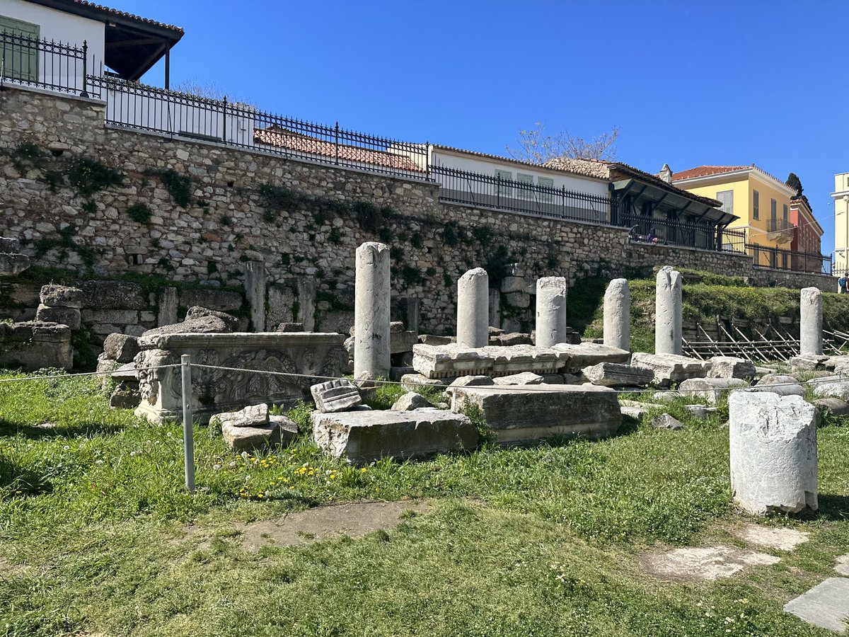 ENortonHistory's tweet photo. Athens’ Roman Agora or Forum. The gate was financed by Julius Caesar and erected in the 1stC AD. The Agora remained in use into the 19thC #romanforum #romanagora #athens #juliuscaesar https://t.co/AjCJhYW4e4