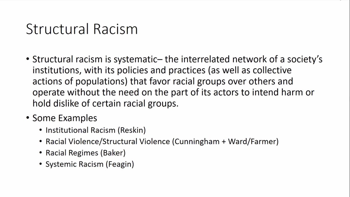 Dr. Lee reminds us that racism isn't new! While it may be newly named in used in population health, many fields have used the term racism so we much acknowledge this and read this work!