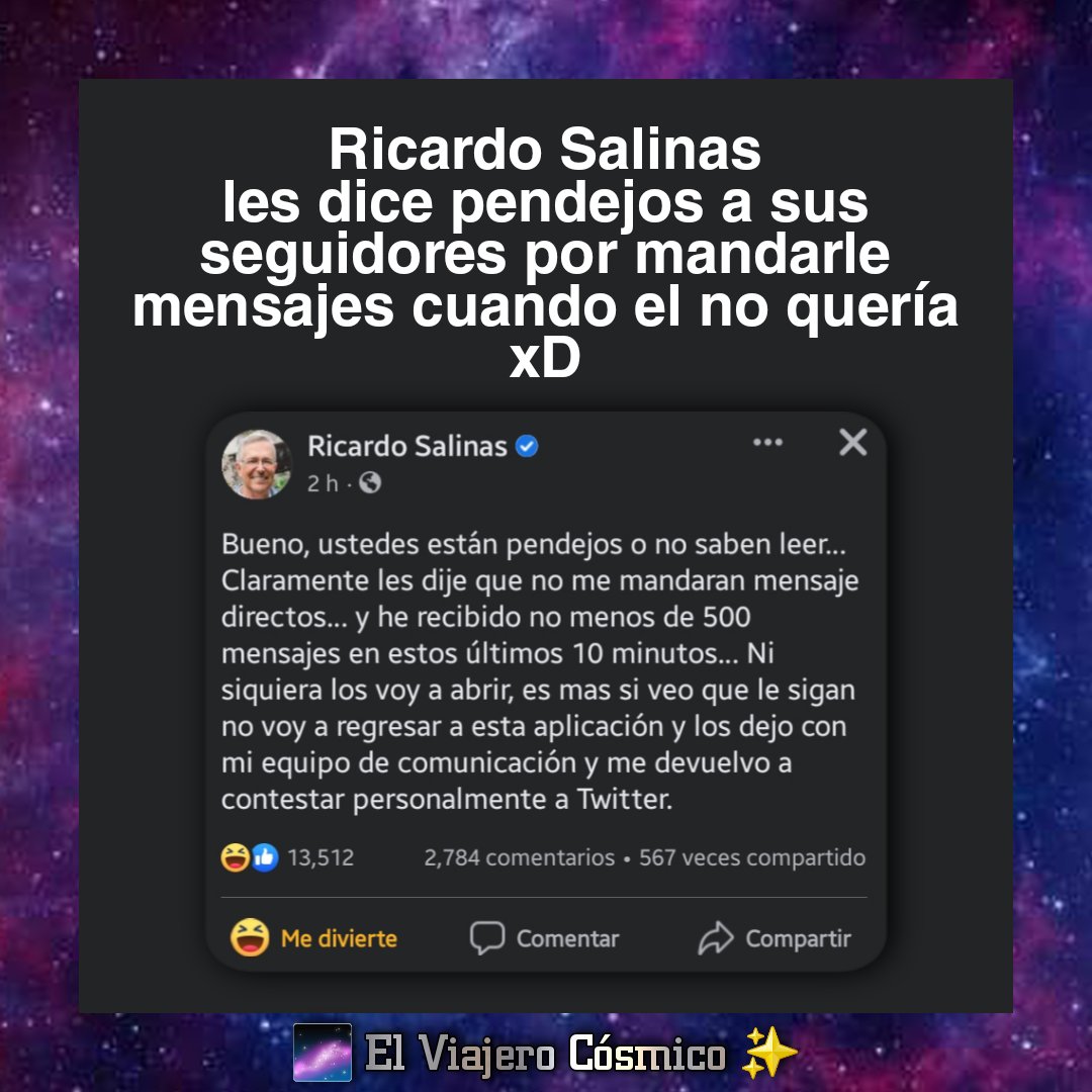 ViajeroCosmic's tweet photo. #ricardosalinas xD https://t.co/Dhkj6JHSfd