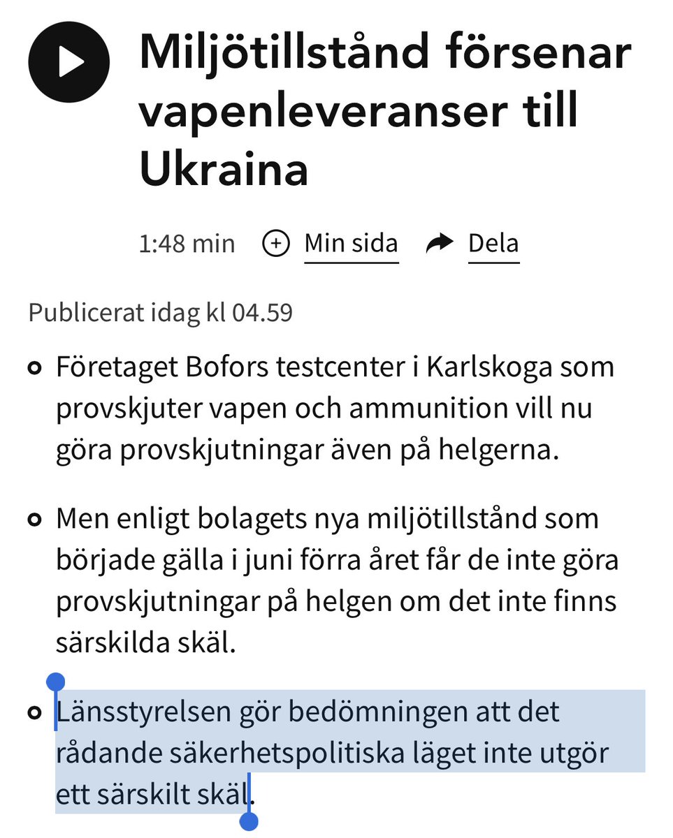 JesperSv's tweet photo. Om ett brinnande krig mitt i Europa inte är ”särskilda skäl”, vad är då särskilda skäl?

Länsstyrelsen i Värmland behöver uppenbarligen börja läsa tidningarna. 

https://t.co/bzDY1JToKV https://t.co/Dd3qlrADf2