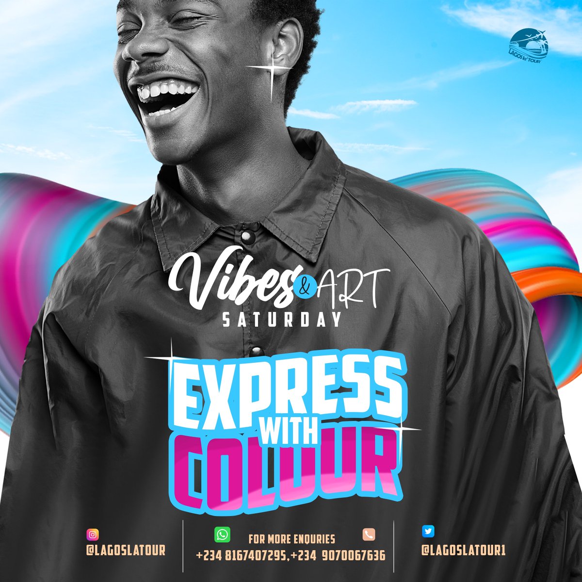 LagoslaTour1's tweet photo. The theme for the months edition is “EXPRESS WITH COLOUR” #anticipating #vibesandart 
Kindly retweet https://t.co/SWZhF2mYNT