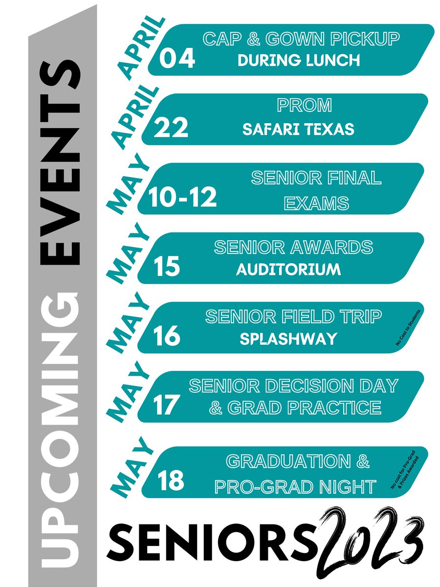 🚨Important dates for the Class of 2023 🗓️🎓 <a href="/Fulshear_HS/">Fulshear High School</a> <a href="/CounselorsCFHS/">Fulshear Counselors</a>